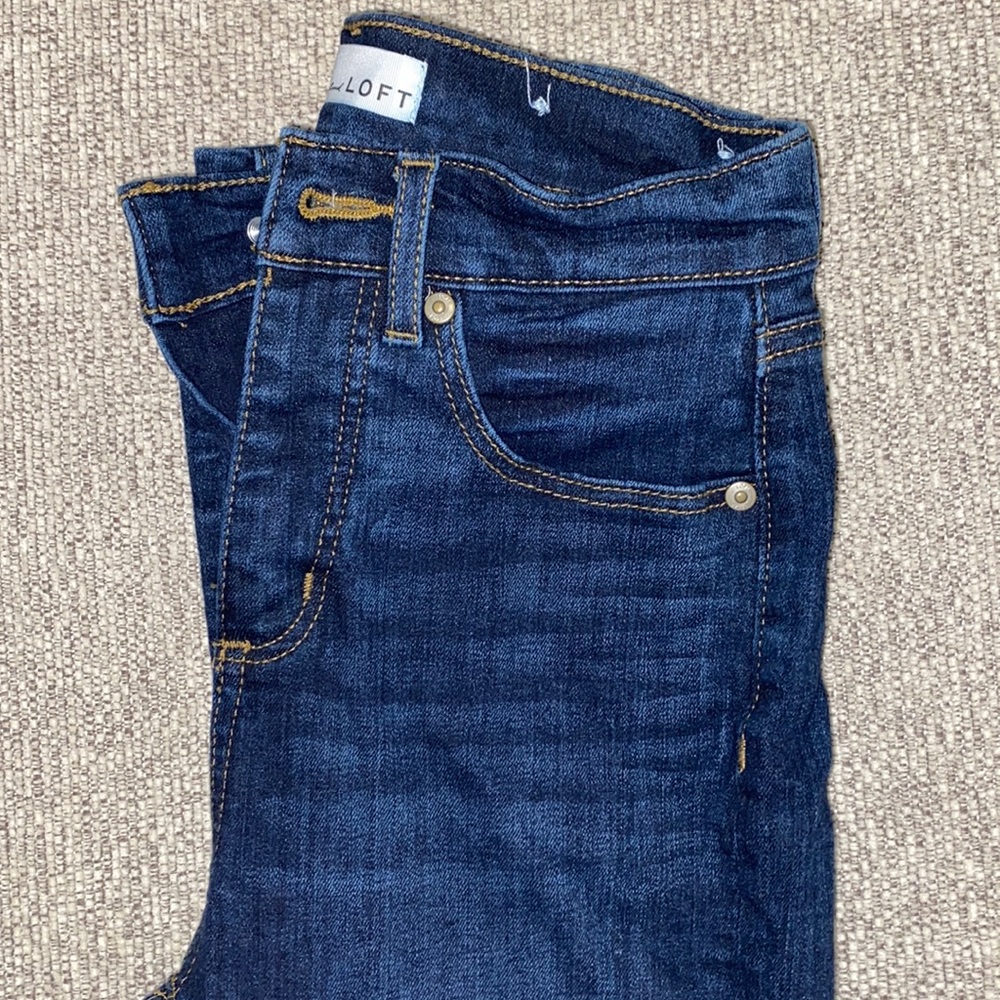 LOFT high waist skinny jeans dark wash.